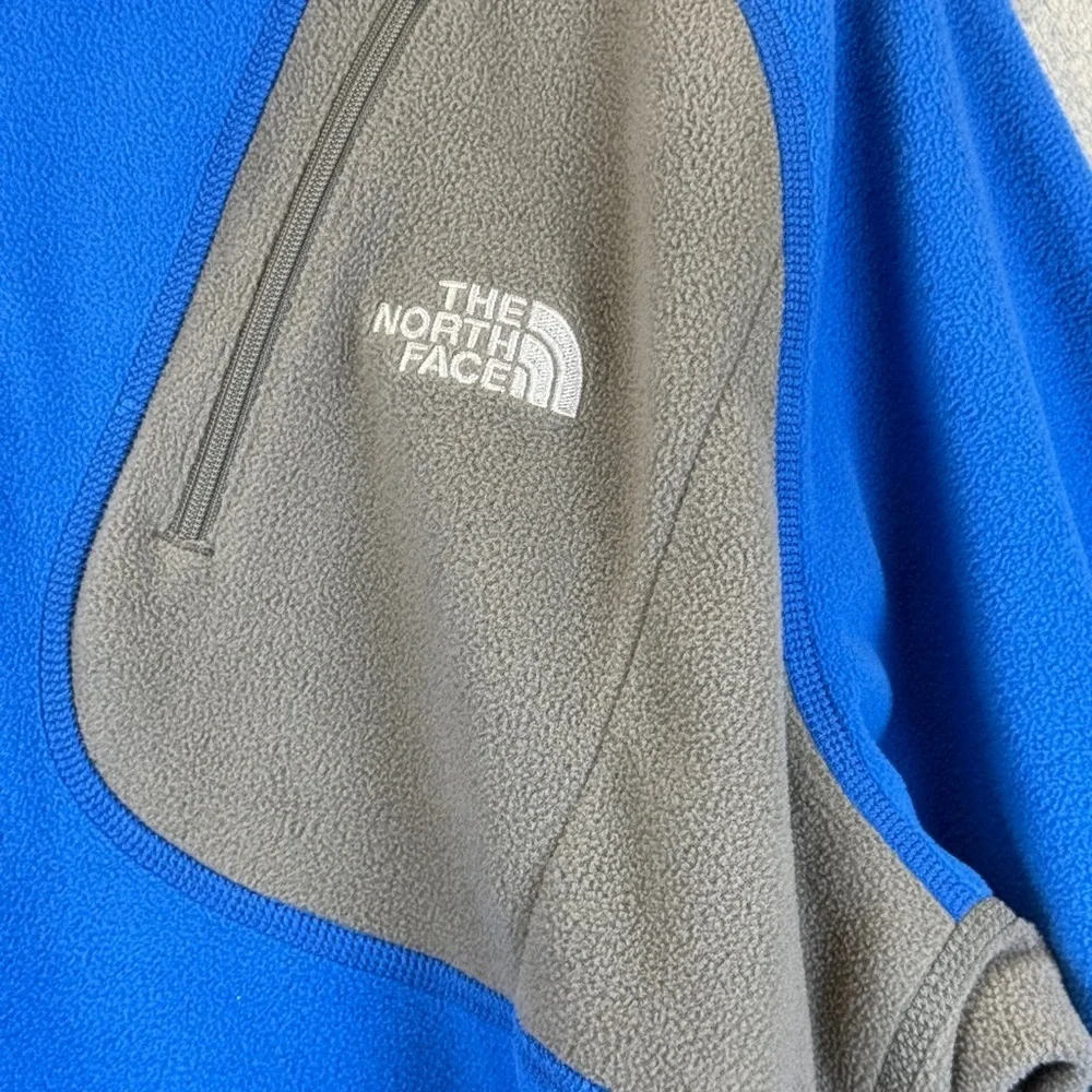 The North Face Performance Sweatshirt Size XL Blue Gray Pockets 1/4 Zip Mens